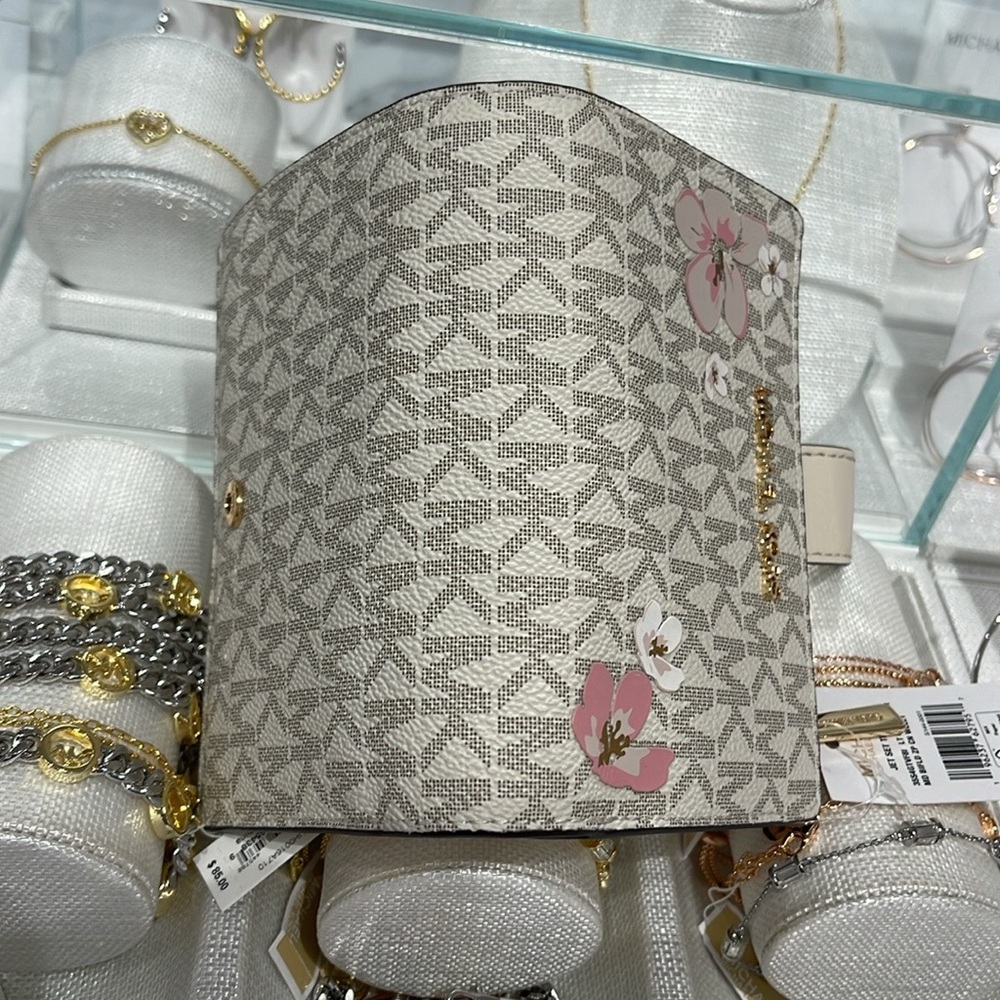 Michael Kors Jet Set Medium Floral Embellished Signature Logo Bi-fold Wallet NWT - Picture 11 of 16
